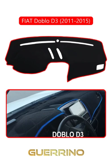Guerrino  FIAT Doblo D3 2010-13 Modellerine UygunTORPİDO KORUMA HALISI KIRMIZI KENAR ürün görseli