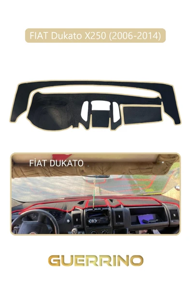 Guerrino  FIAT Dukato X250 2006-2014 Modellerine UygunTORPİDO KORUMA HALISI BEJ KENAR ürün görseli
