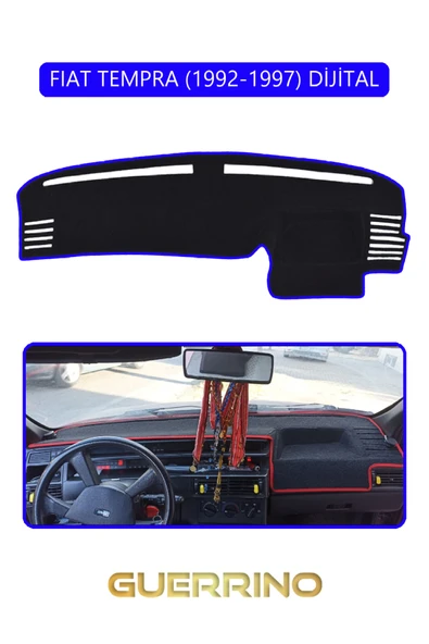 Guerrino  FIAT TEMPRA 1992-1997 Modellerine Uygun DijitalTORPİDO KORUMA HALISI MAVİ KENAR ürün görseli