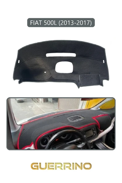 Guerrino  FIAT 500L 2013-2017 Modellerine UygunTORPİDO KORUMA HALISI GRİ KENAR ürün görseli