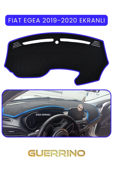 Guerrino  FIAT Egea 2019-2024 Modellerine Uygun EKRANLITORPİDO KORUMA HALISI MAVİ KENAR ürün görseli
