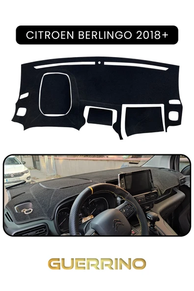 Guerrino  CITROEN BERLİNGO 2018+TORPİDO KORUMA HALISI SİYAH KENAR ürün görseli
