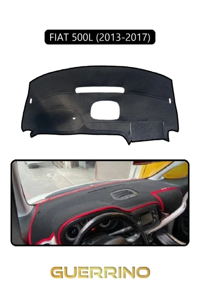 Guerrino  FIAT 500L 2013-2017 Modellerine UygunTORPİDO KORUMA HALISI SİYAH KENAR ürün görseli