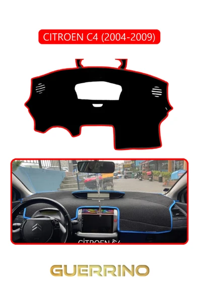 Guerrino  CITROEN C4 2004-2009TORPİDO KORUMA HALISI KIRMIZI KENAR ürün görseli