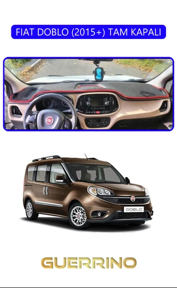 Guerrino  FIAT DOBLO 2015+ TAM KAPALITORPİDO KORUMA HALISI MAVİ KENAR ürün görseli