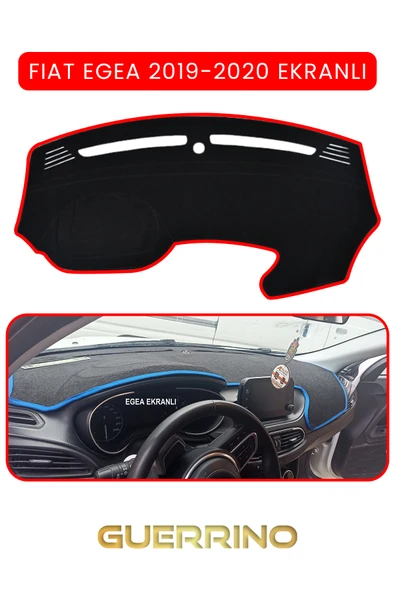 Guerrino  FIAT Egea 2019-2024 Modellerine Uygun EKRANLITORPİDO KORUMA HALISI KIRMIZI KENAR ürün görseli