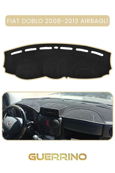 Guerrino  FIAT Doblo 2008-2013  Modellerine Uygun AirbagTORPİDO KORUMA HALISI BEJ KENAR ürün görseli