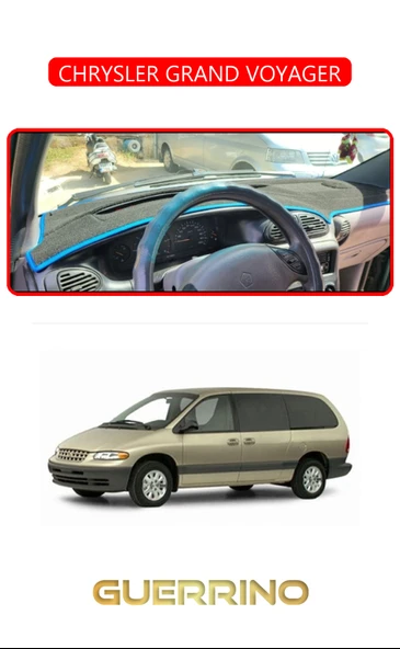 Guerrino  CHRYSLER GRAND VOYAGER 2002-2006TORPİDO KORUMA HALISI MAVİ KENAR ürün görseli