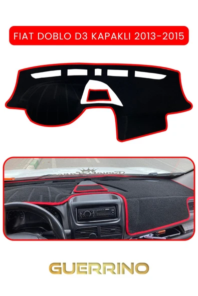 Guerrino  FIAT Doblo D3 KAPAKLI 2013-15 Modellerine UygunTORPİDO KORUMA HALISI KIRMIZI KENAR ürün görseli
