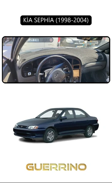 Guerrino  KİA SEPHİA 1998-2004TORPİDO KORUMA HALISI SİYAH KENAR ürün görseli