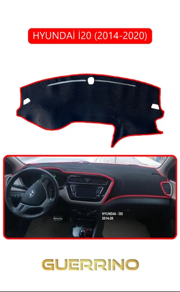 Guerrino  HYUNDAİ İ20 2014-2020TORPİDO KORUMA HALISI KIRMIZI KENAR ürün görseli