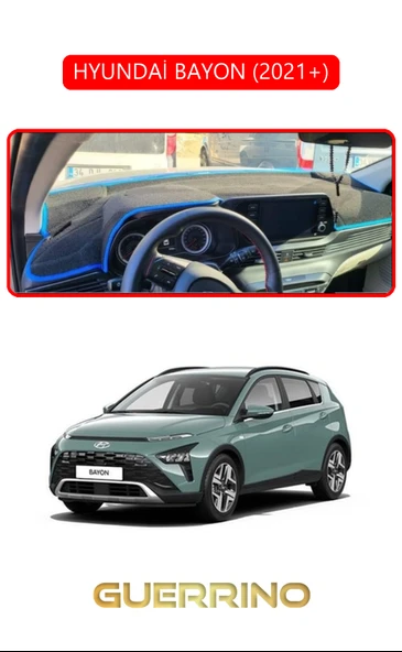 Guerrino  HYUNDAİ BAYON 2021+TORPİDO KORUMA HALISI KIRMIZI KENAR ürün görseli