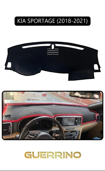 Guerrino  KİA SPORTAGE 2018-2021TORPİDO KORUMA HALISI SİYAH KENAR ürün görseli