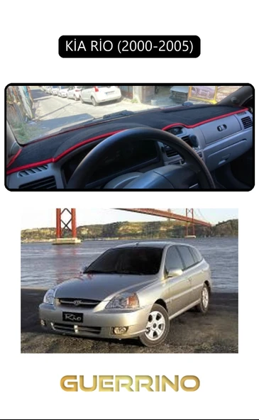 Guerrino  KİA RİO 2000-2005TORPİDO KORUMA HALISI SİYAH KENAR ürün görseli