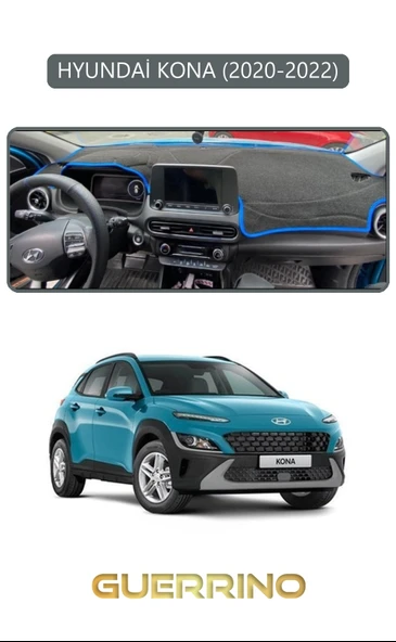 Guerrino  HYUNDAİ KONA 2020-2022TORPİDO KORUMA HALISI GRİ KENAR ürün görseli