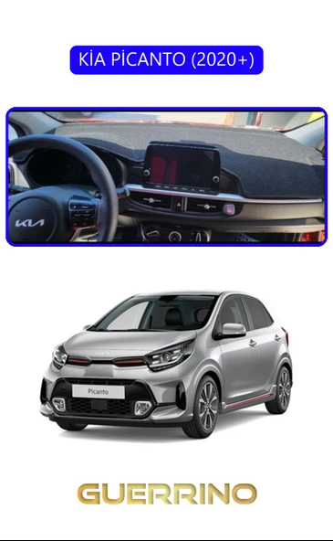 Guerrino  KİA PİCANTO 2020+TORPİDO KORUMA HALISI MAVİ KENAR ürün görseli
