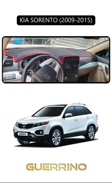 Guerrino  KİA SORENTO 2009-2015TORPİDO KORUMA HALISI SİYAH KENAR ürün görseli