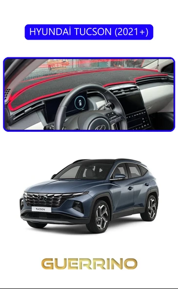Guerrino  HYUNDAİ TUCSON 2021+TORPİDO KORUMA HALISI MAVİ KENAR ürün görseli