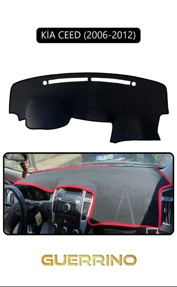 Guerrino  KİA CEED 2006-2012TORPİDO KORUMA HALISI SİYAH KENAR ürün görseli