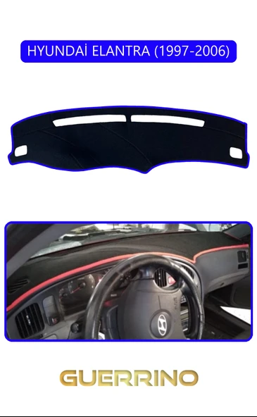 Guerrino  HYUNDAİ ELANTRA 1997-2006TORPİDO KORUMA HALISI MAVİ KENAR ürün görseli