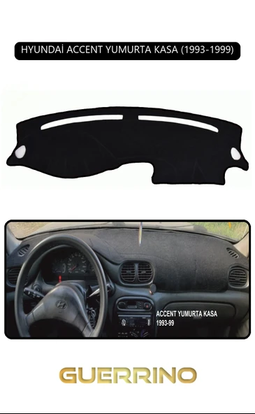Guerrino  HYUNDAİ ACCENT YUMURTA KASA 1993-1999TORPİDO KORUMA HALISI SİYAH KENAR ürün görseli