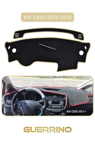 Guerrino  KİA CEED 2013-2019TORPİDO KORUMA HALISI BEJ KENAR ürün görseli