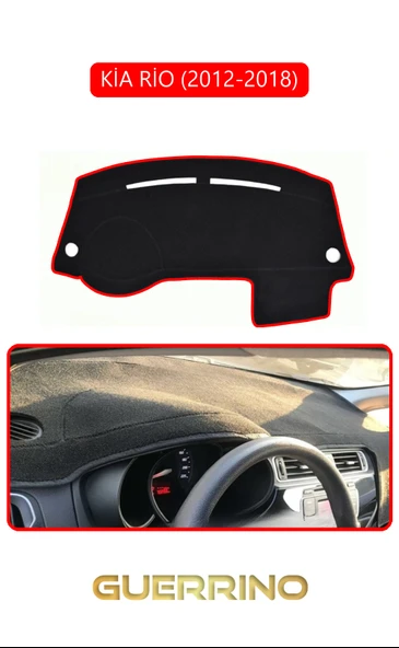 Guerrino  KİA RİO 2012-2018TORPİDO KORUMA HALISI KIRMIZI KENAR ürün görseli
