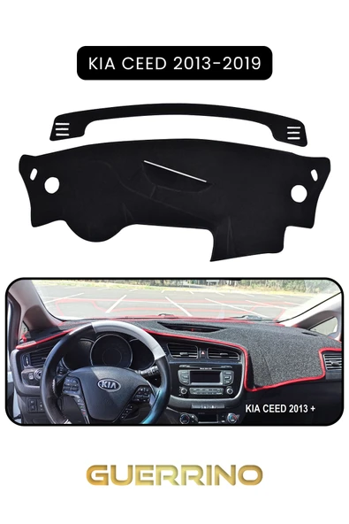 Guerrino  KİA CEED 2013-2019TORPİDO KORUMA HALISI SİYAH KENAR ürün görseli