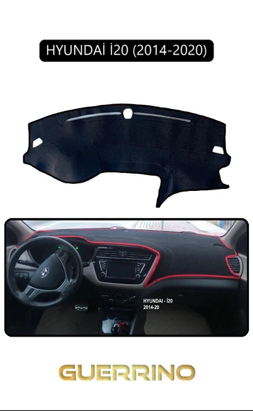 Guerrino  HYUNDAİ İ20 2014-2020TORPİDO KORUMA HALISI SİYAH KENAR ürün görseli