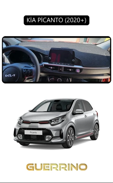 Guerrino  KİA PİCANTO 2020+TORPİDO KORUMA HALISI SİYAH KENAR ürün görseli
