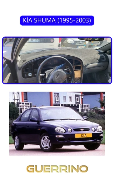 Guerrino  KİA SHUMA 1995-2003TORPİDO KORUMA HALISI MAVİ KENAR ürün görseli