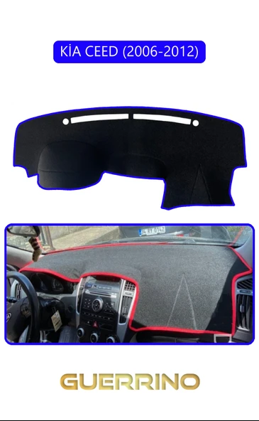 Guerrino  KİA CEED 2006-2012TORPİDO KORUMA HALISI MAVİ KENAR ürün görseli