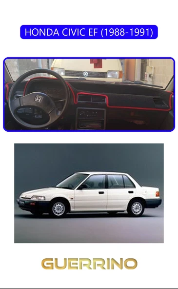 Guerrino  HONDA CIVIC EF 1988-1991TORPİDO KORUMA HALISI MAVİ KENAR ürün görseli