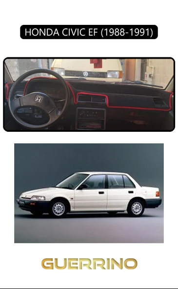 Guerrino  HONDA CIVIC EF 1988-1991TORPİDO KORUMA HALISI SİYAH KENAR ürün görseli