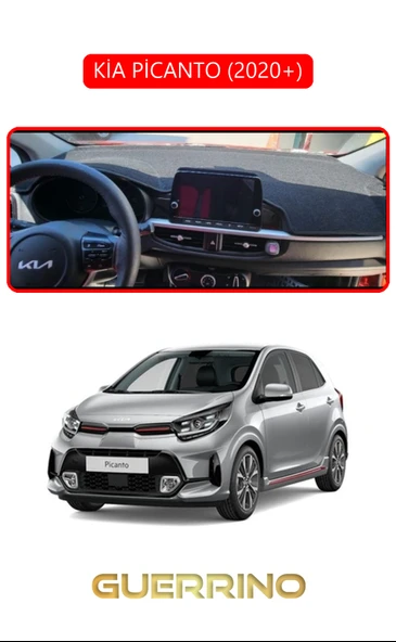 Guerrino  KİA PİCANTO 2020+TORPİDO KORUMA HALISI KIRMIZI KENAR ürün görseli