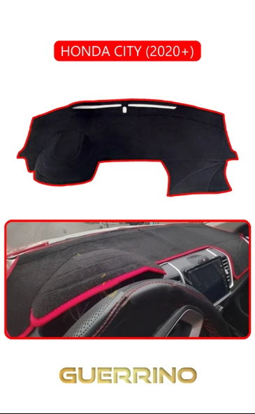 Guerrino  HONDA CITY 2020+TORPİDO KORUMA HALISI KIRMIZI KENAR ürün görseli