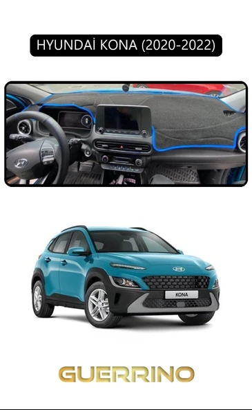 Guerrino  HYUNDAİ KONA 2020-2022TORPİDO KORUMA HALISI SİYAH KENAR ürün görseli