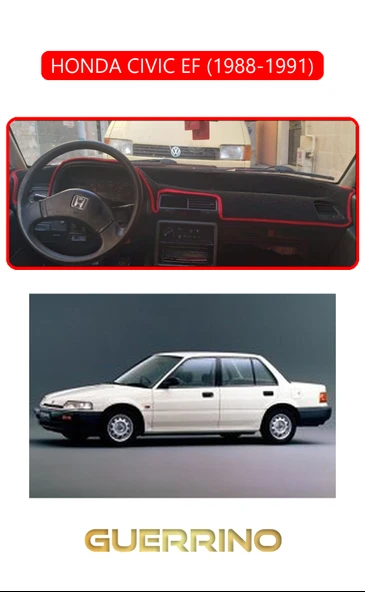 Guerrino  HONDA CIVIC EF 1988-1991TORPİDO KORUMA HALISI KIRMIZI KENAR ürün görseli
