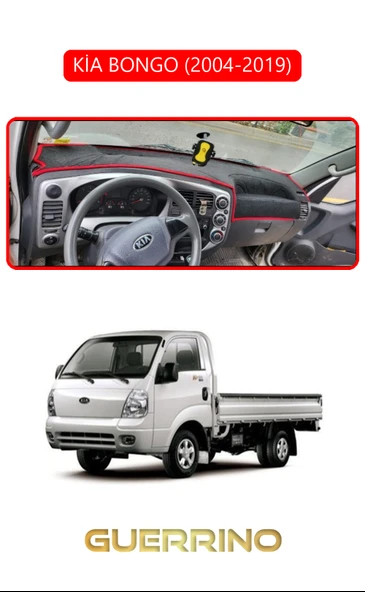 Guerrino  KİA BONGO 2004-2019TORPİDO KORUMA HALISI KIRMIZI KENAR ürün görseli