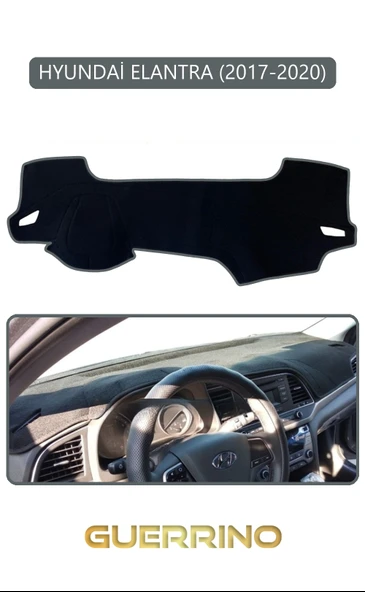 Guerrino  HYUNDAİ ELANTRA 2017-2020TORPİDO KORUMA HALISI GRİ KENAR ürün görseli