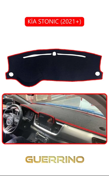 Guerrino  KİA STONIC 2021+TORPİDO KORUMA HALISI KIRMIZI KENAR ürün görseli