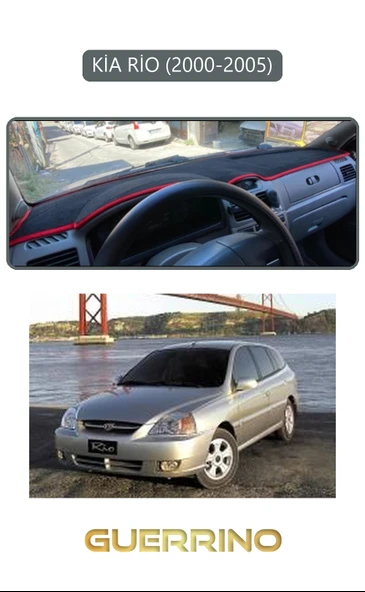 Guerrino  KİA RİO 2000-2005TORPİDO KORUMA HALISI GRİ KENAR ürün görseli