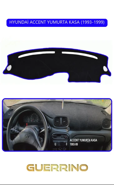 Guerrino  HYUNDAİ ACCENT YUMURTA KASA 1993-1999TORPİDO KORUMA HALISI MAVİ KENAR ürün görseli