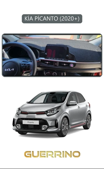Guerrino  KİA PİCANTO 2020+TORPİDO KORUMA HALISI GRİ KENAR ürün görseli