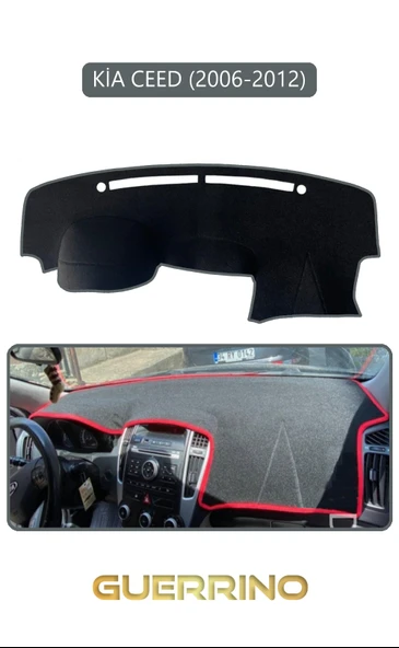Guerrino  KİA CEED 2006-2012TORPİDO KORUMA HALISI GRİ KENAR ürün görseli
