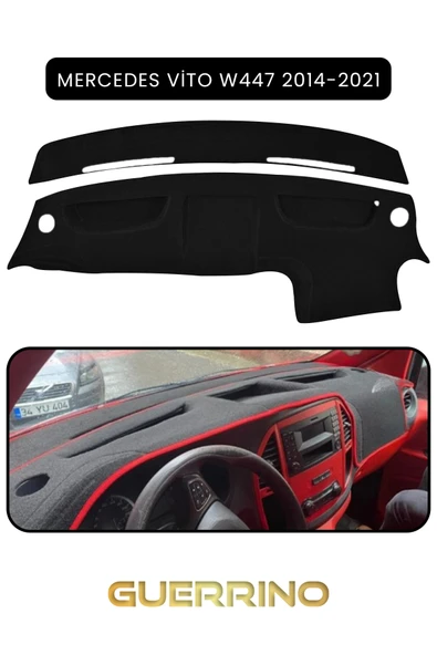 Guerrino  MERCEDES VİTO W447 2014-2021TORPİDO KORUMA HALISI SİYAH KENAR ürün görseli