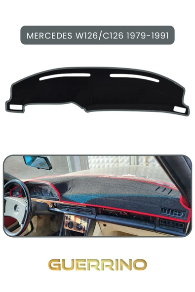 Guerrino  MERCEDES W126/C126 1979-1991TORPİDO KORUMA HALISI GRİ KENAR ürün görseli