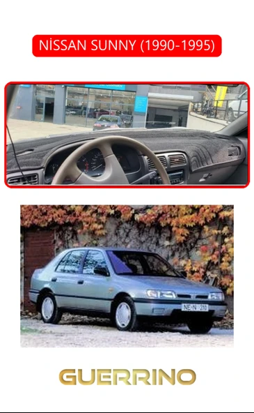Guerrino  NİSSAN SUNNY 1990-1995TORPİDO KORUMA HALISI KIRMIZI KENAR ürün görseli
