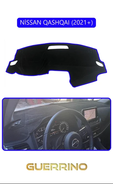 Guerrino  NİSSAN QASHQAI 2021 +TORPİDO KORUMA HALISI MAVİ KENAR ürün görseli