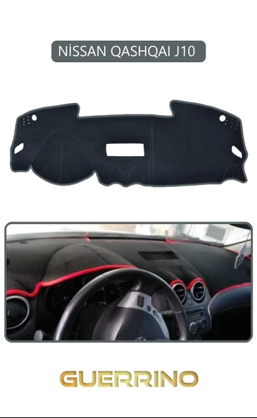 Guerrino  NİSSAN QASHQAI J10 TORPİDO KORUMA HALISI GRİ KENAR ürün görseli